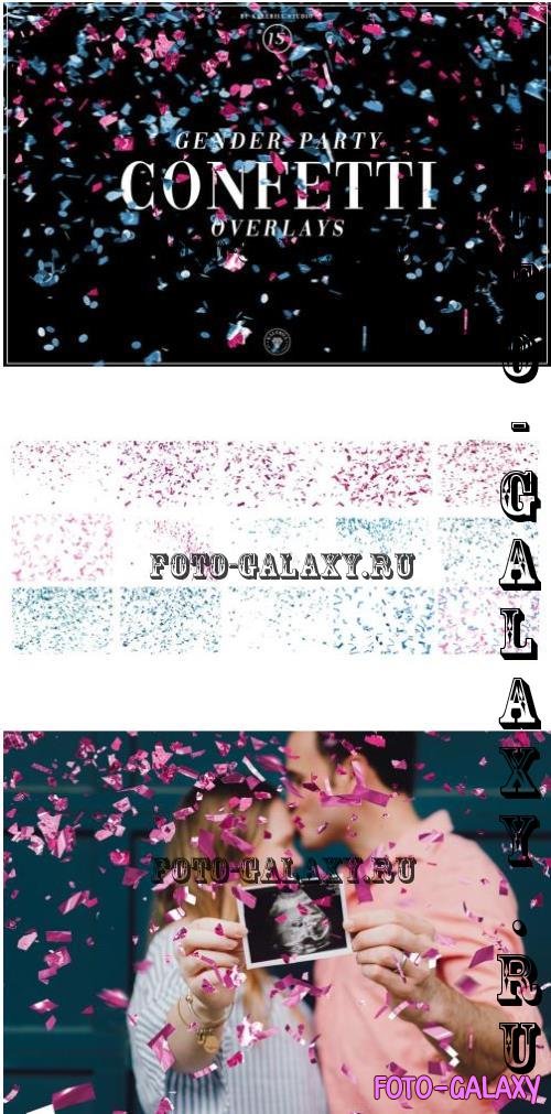 Gender Party Confetti Overlays - S6HFH6M