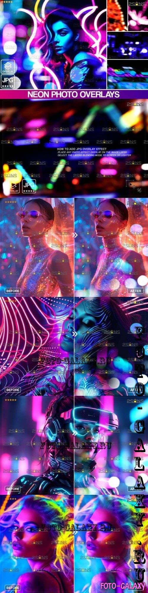 Neon Overlays Photoshop Bokeh Effect Vol 05 - 280254968