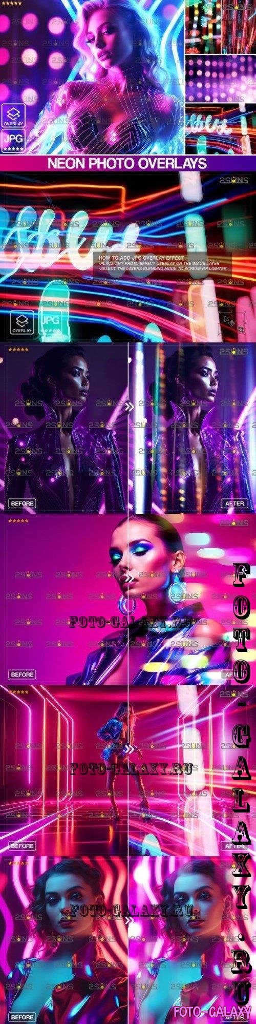 Neon photoshop overlays Bokeh Vol 06 - 280307661