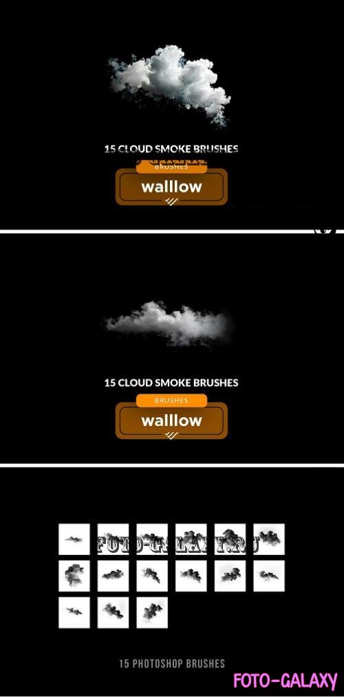 15 Cloud smoke photoshop brushes - 278885879