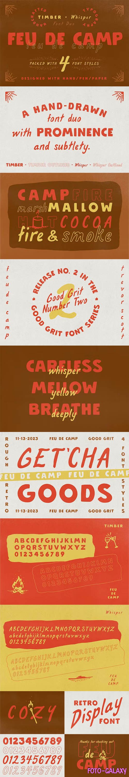 Feu de Camp - Handmade Display Font Duo