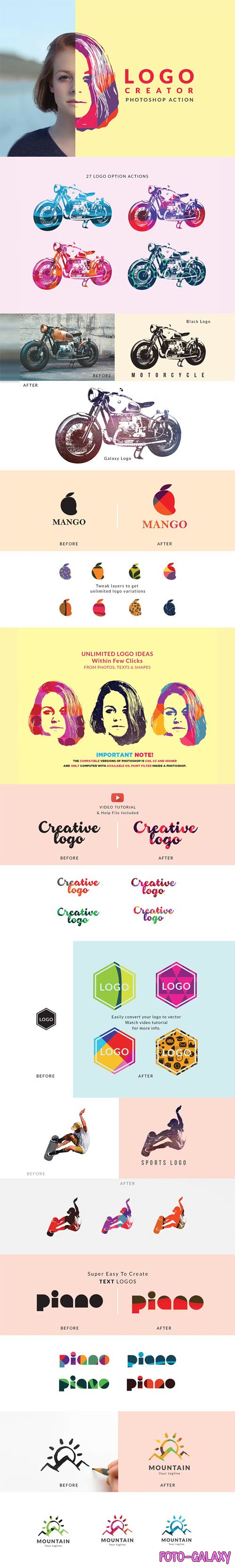 Pro Logo Creator Actions for Photoshop