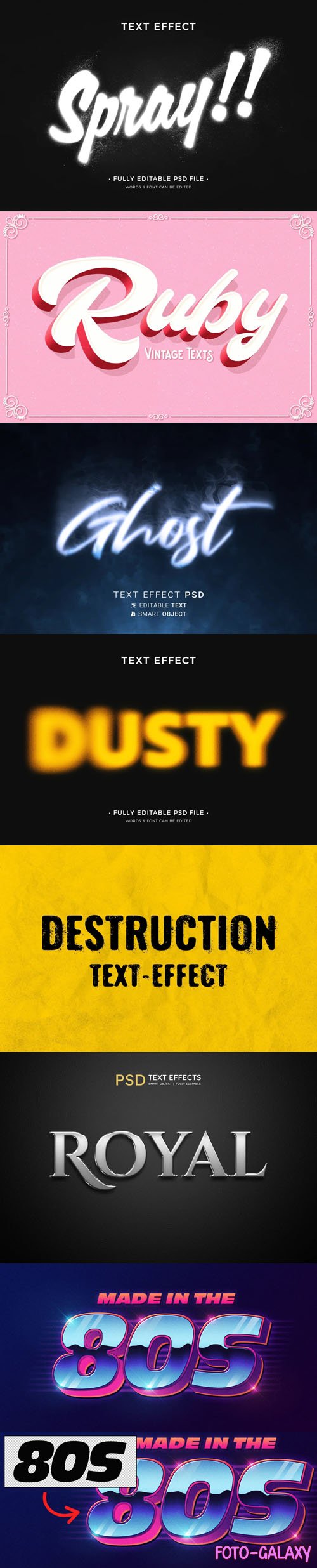 Best New Awesome Text Effects for Photoshop