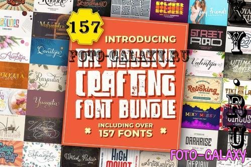 The Massive Crafting Font Bundle - 157 Premium Fonts