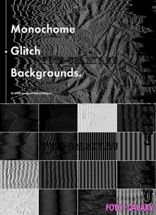 Monochrome Glitch Backgrounds - KE84Y7D