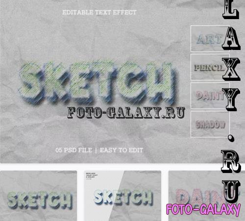 Pencil Sketch Editable Text Effect - 5U2GHL8