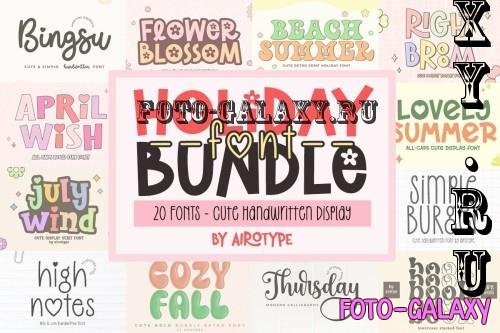 Holiday Font Bundle - 20-Premium-Fonts