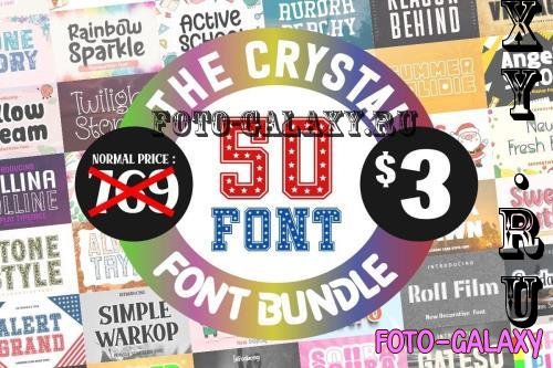 The Crystal Font Bundle - 50 Premium Fonts