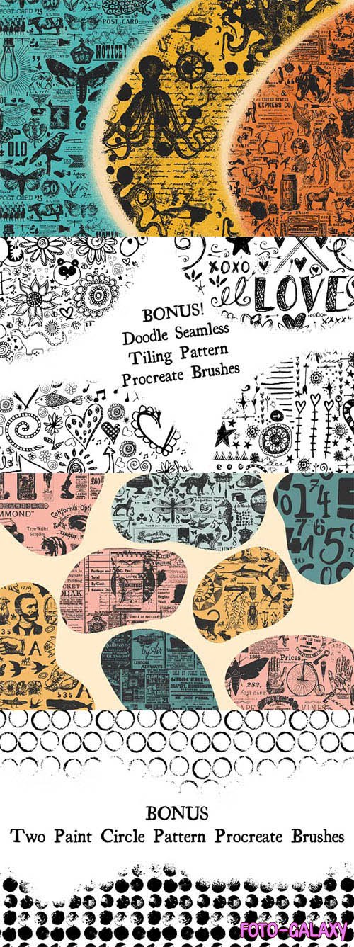 Vintage Pattern Brushes for Procreate