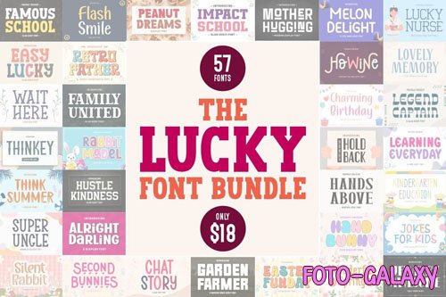 Lucky Font Bundle - 57 Premium Fonts