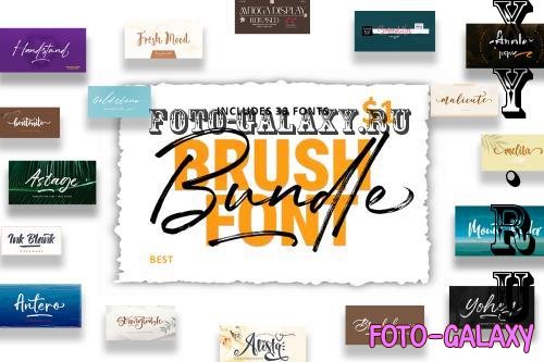 Brush Font Bundle - 20 Premium Fonts