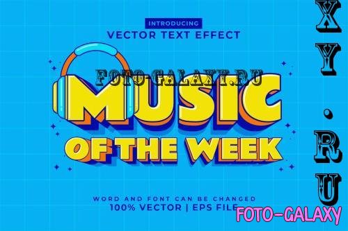 Music Of The Week 3d Vector Editable Text Effect - CZ9XC2Y