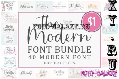 Modern Font Bundle - 40 Premium Fonts