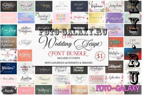 The Wedding Script Font Bundle - 57 Premium Fonts