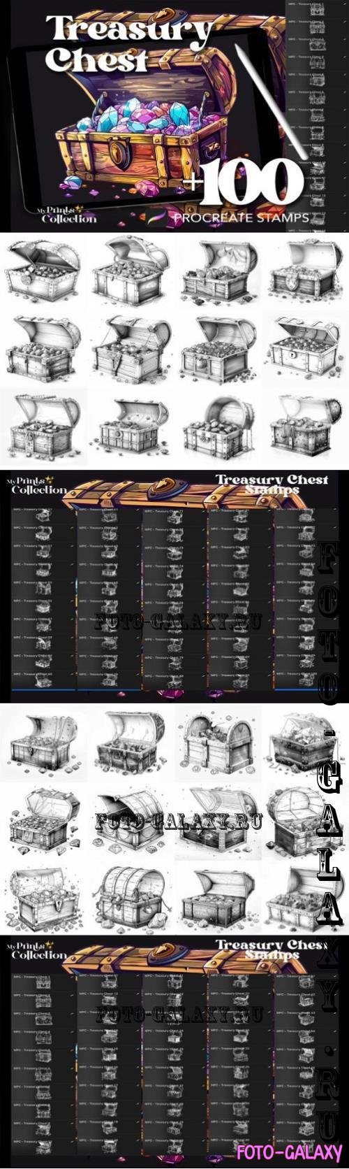 100+ Procreate Treasury Chest Stamps