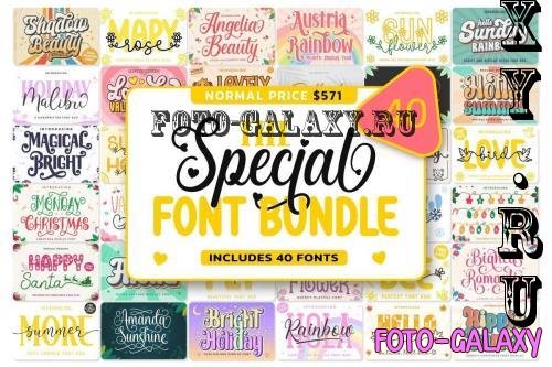 The Special Font Bundle - 40 Premium Fonts