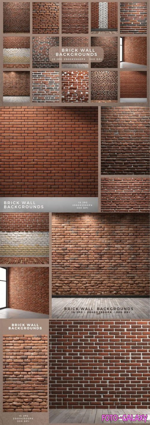 15 Brick Wall Textures Pack