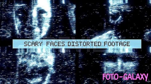 Pack Of Distorted Scary Faces 1717578 - Motion Graphics