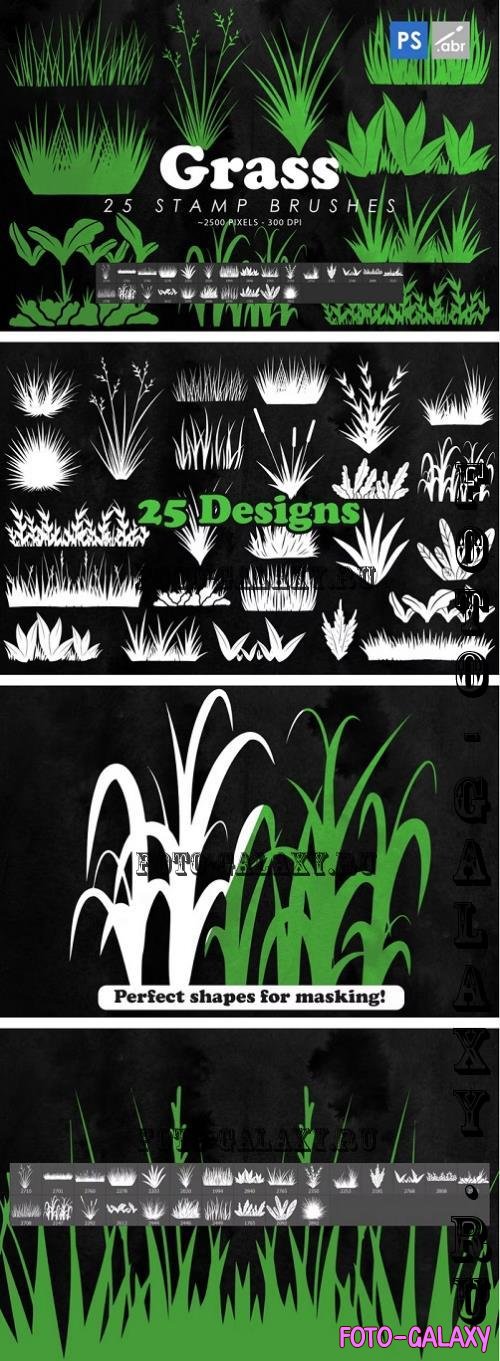 25 Grass Photoshop Stamp Brushes - 42211408