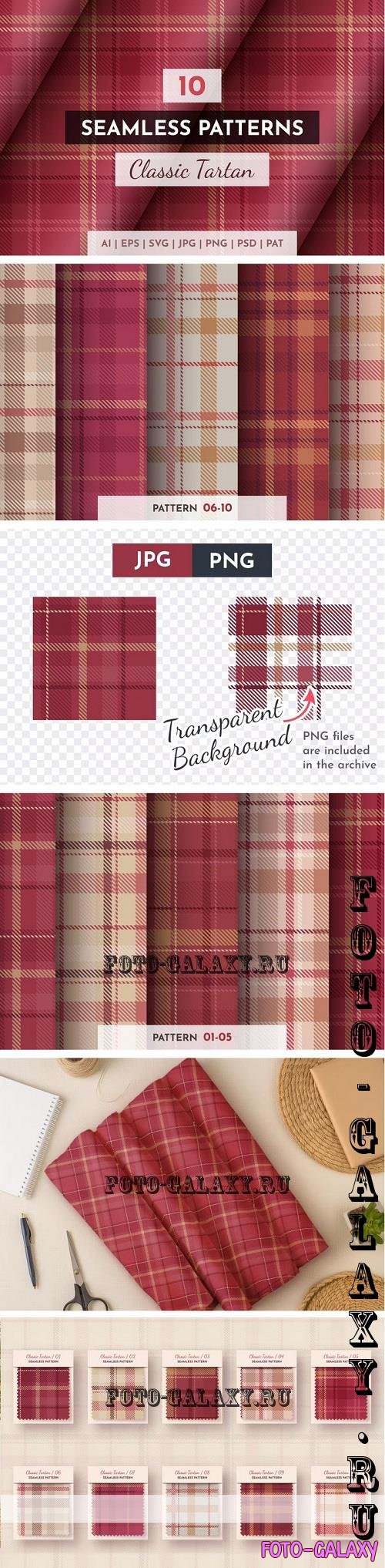 10 Seamless Classic Tartan Patterns - 282288176