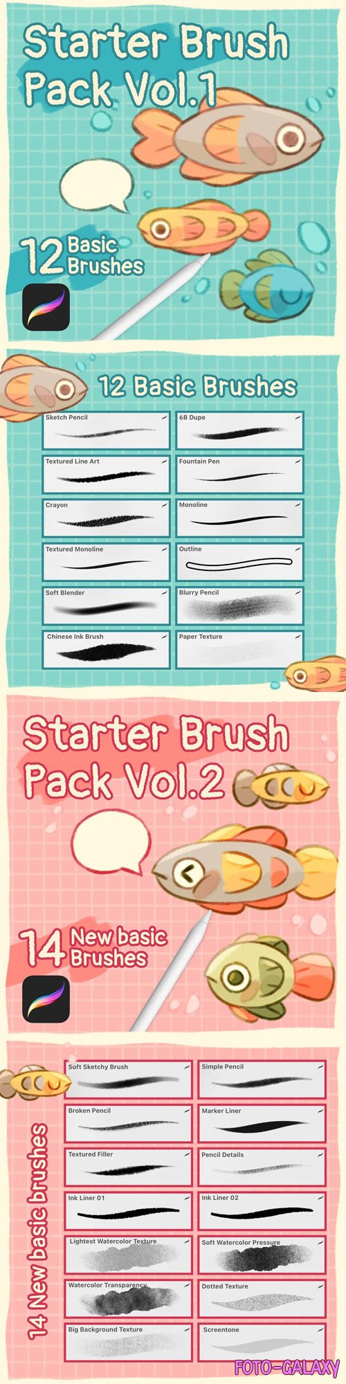 Starter Brush Pack for Procreate