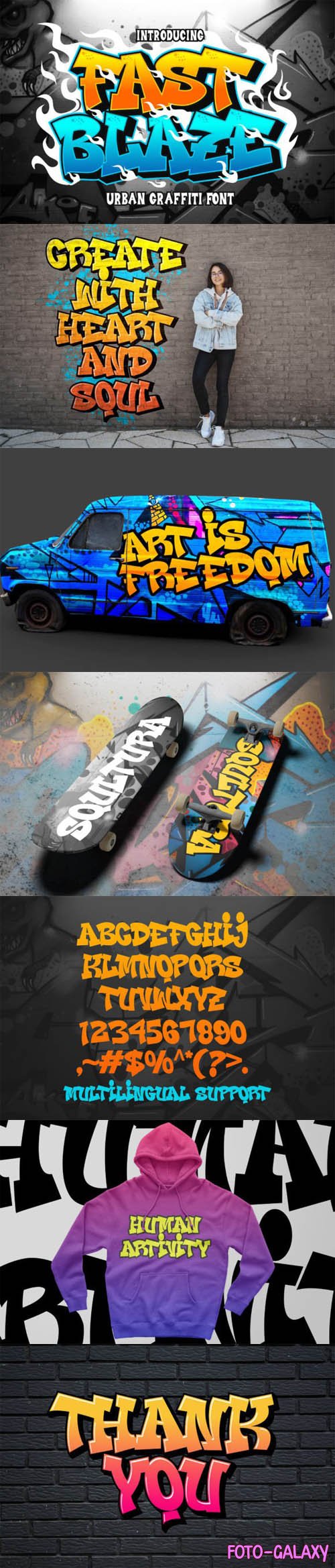 Fast Blaze - Urban Graffiti Font