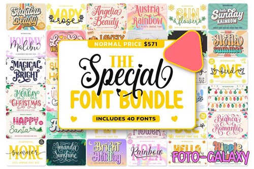 The Special Font Bundle - 40 Premium Fonts