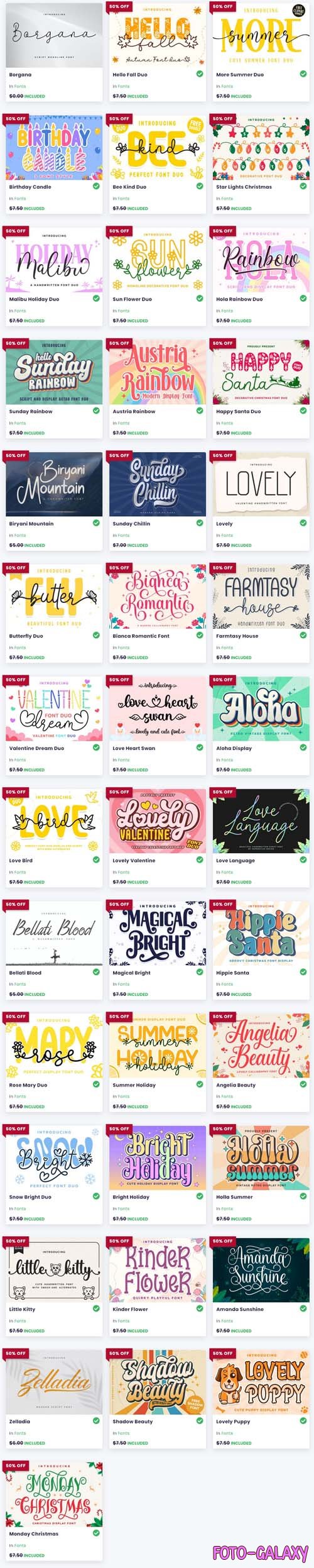 The Special Font Bundle - 40 Premium Fonts