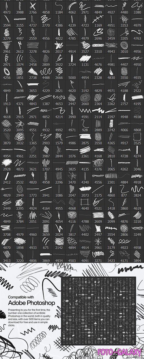 Scribble Brushes for Photoshop