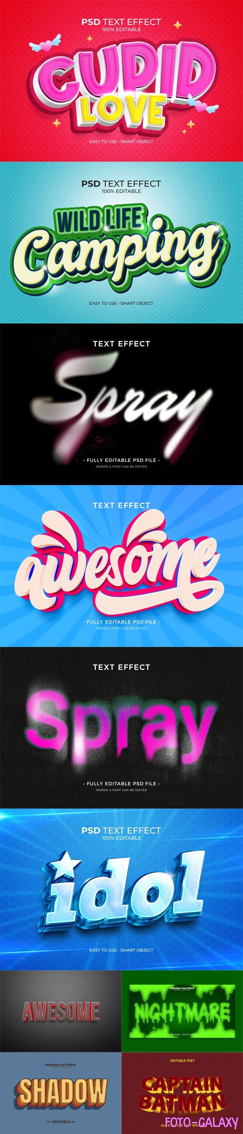 Best New Awesome Text Effects for Photoshop [Vol.4]