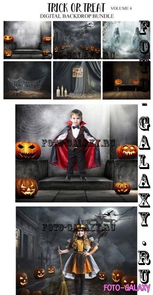 Trick or Treat V4 Digital Backdrop Bundle