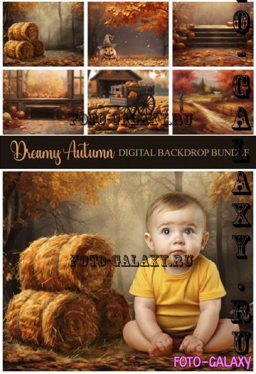 Dreamy Autumn V1 Digital Backdrop Bundle