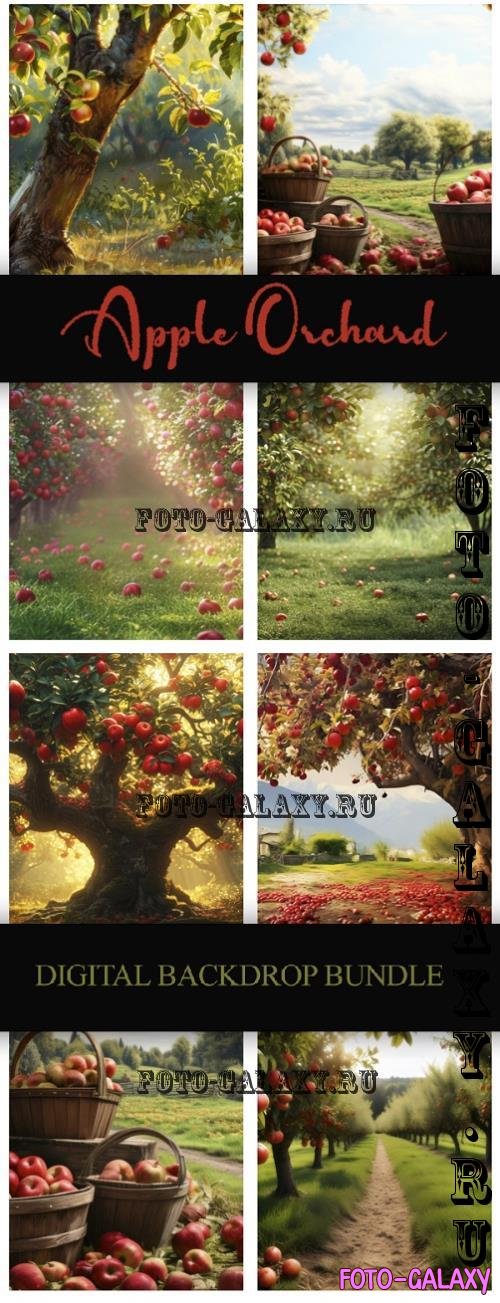 Apple Orchard V1 Digital Backdrop Bundle