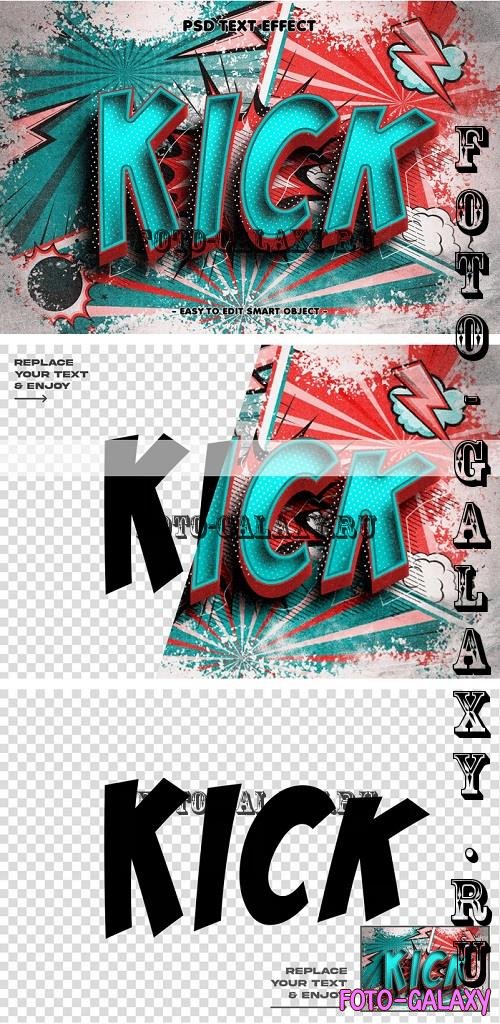 Kick Comic Style Editable Text Effect - S9R38VE