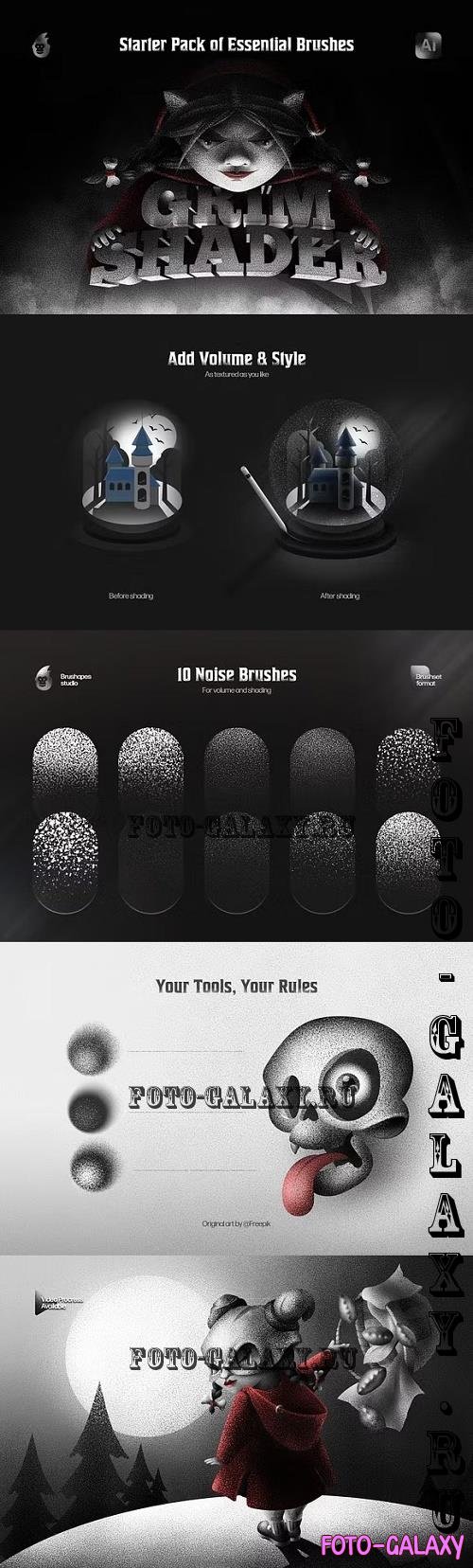 Grim Shader Adobe Photoshop Brushes - 91651673