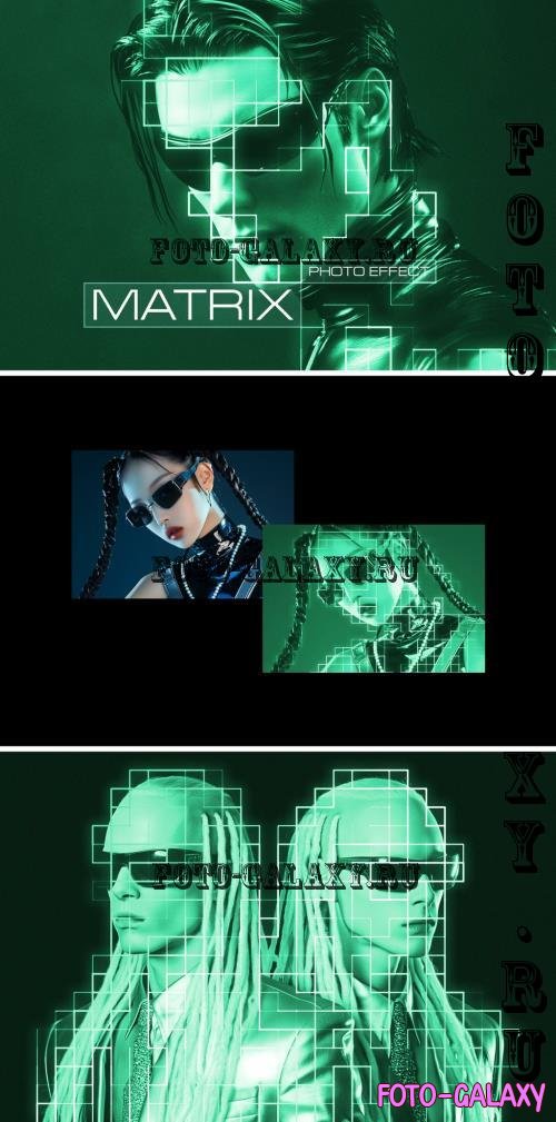 Green Matrix Photo Effect - 283112656