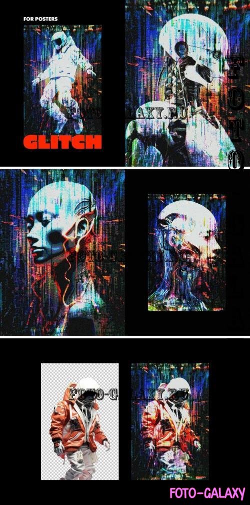 Glitch Pixels Screen Photo Effect - 283650406