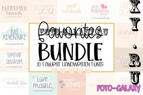 Favorites Font Bundle - 20 Premium Fonts