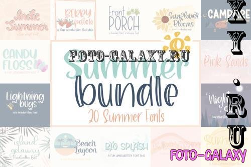 Summer Font Bundle - 20 Premium Fonts