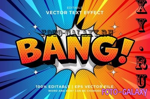 Bang Comic 3d Vector Editable Text Effect P6AJYVA