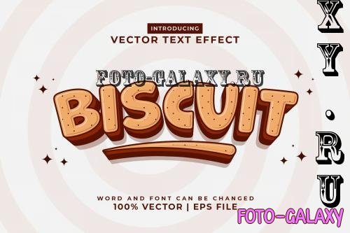 Biscuit 3d Vector Editable Text Effect DV4QLAW