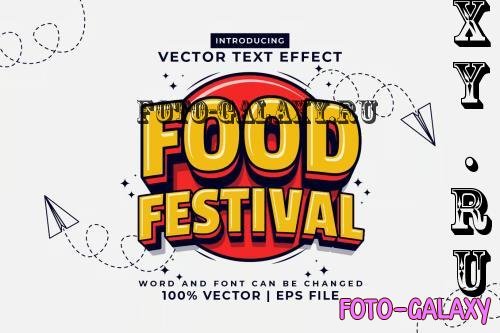 Food Festival Vector Editable Text Effect WSNR3WU