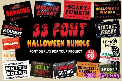 Halloween Font Bundle - 33 Premium Fonts