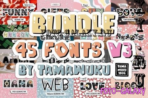 Font Bundle V3 - 45 Premium Fonts