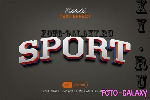 Sport 3D Text Effect Layered Color - 283195993