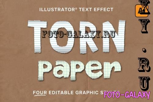 Torn Paper Text Styles for Illustrator - 8U9RN98