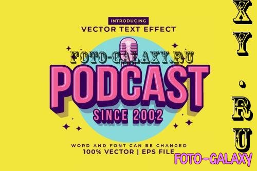 Podcast 3d Vector Editable Text Effect - DKANRTV