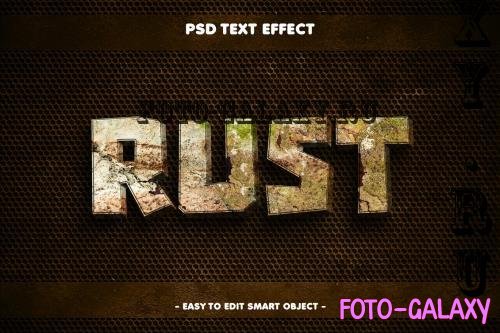 Rust 3D Text Effect Layer Style - HTTSCAF