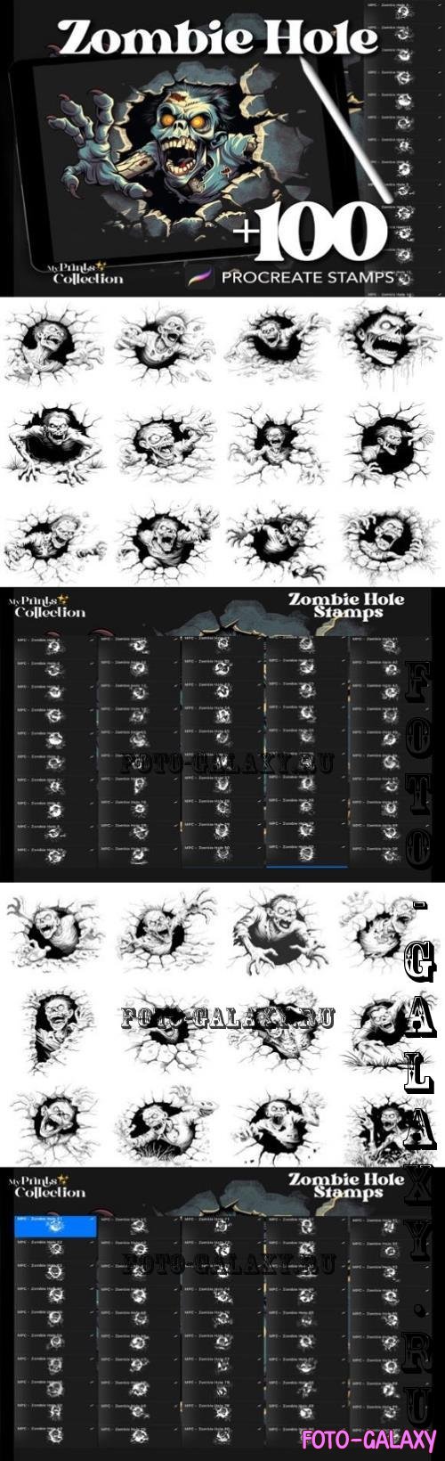 100+ Procreate Zombie Hole Stamps