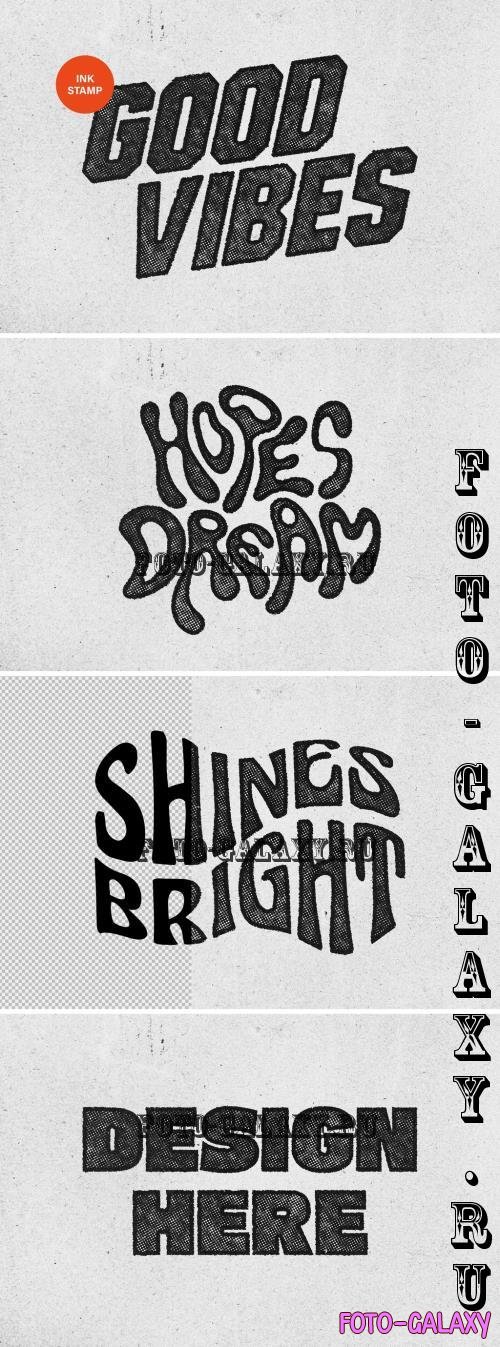 Distressed Ink Text & Logo Effect - 284455600